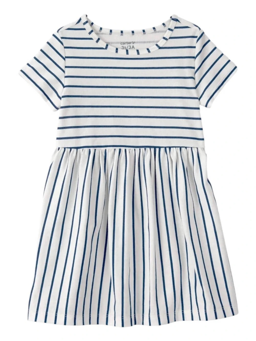 Carter's Toddler Girls Short Sleeve Striped Dress